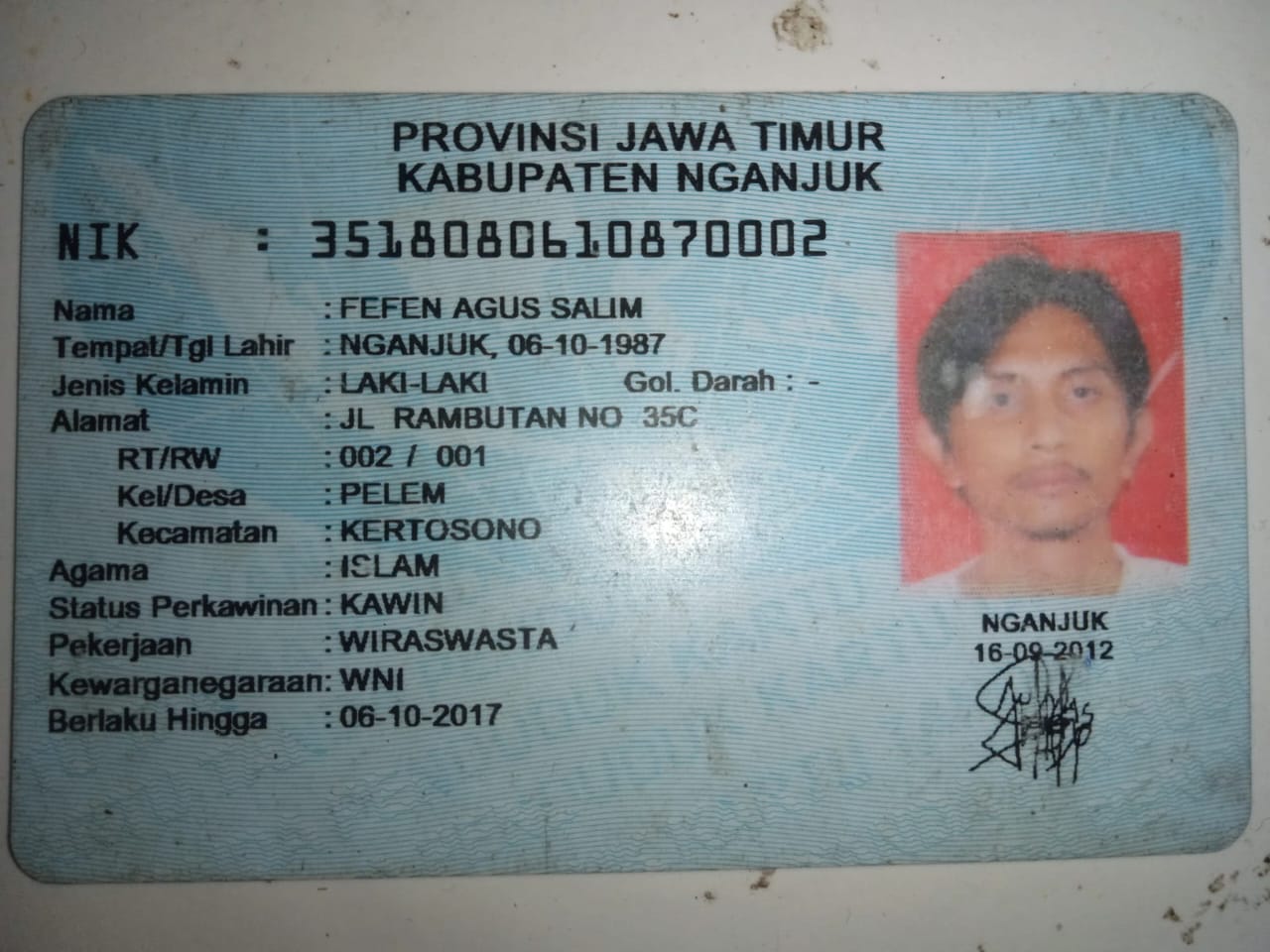 KTP FEFEN AGUS SALIM