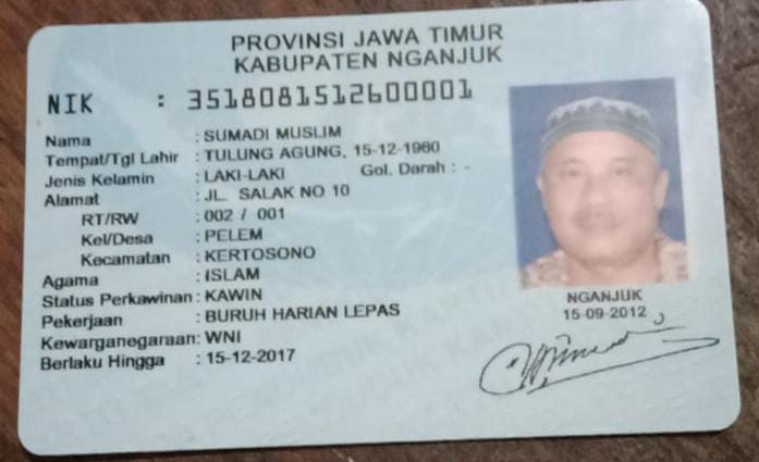 KTP SUMADI MUSLIM