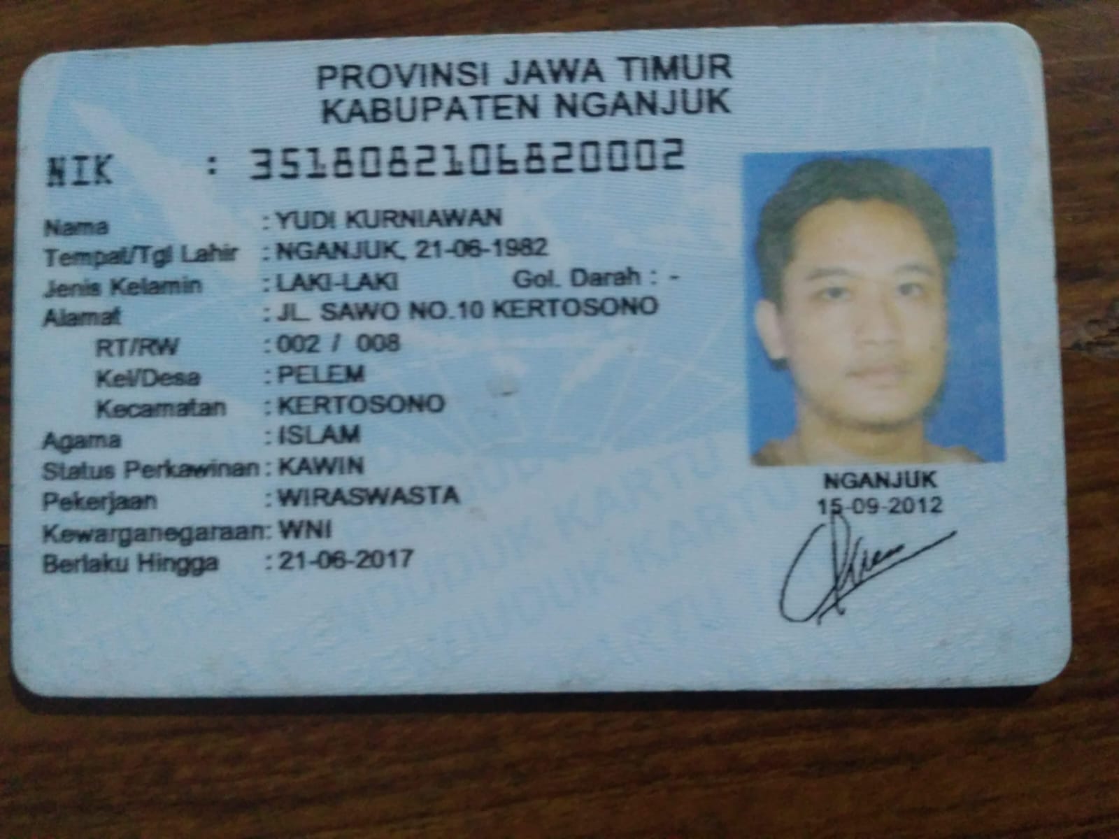 KTP YUDI KURNIAWAN