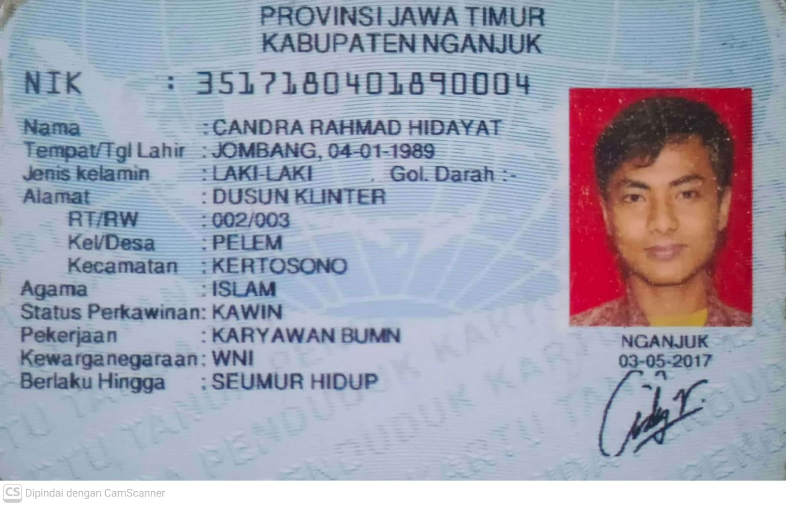 KTP CANDRA RAHMAD HIDAYAT SPD