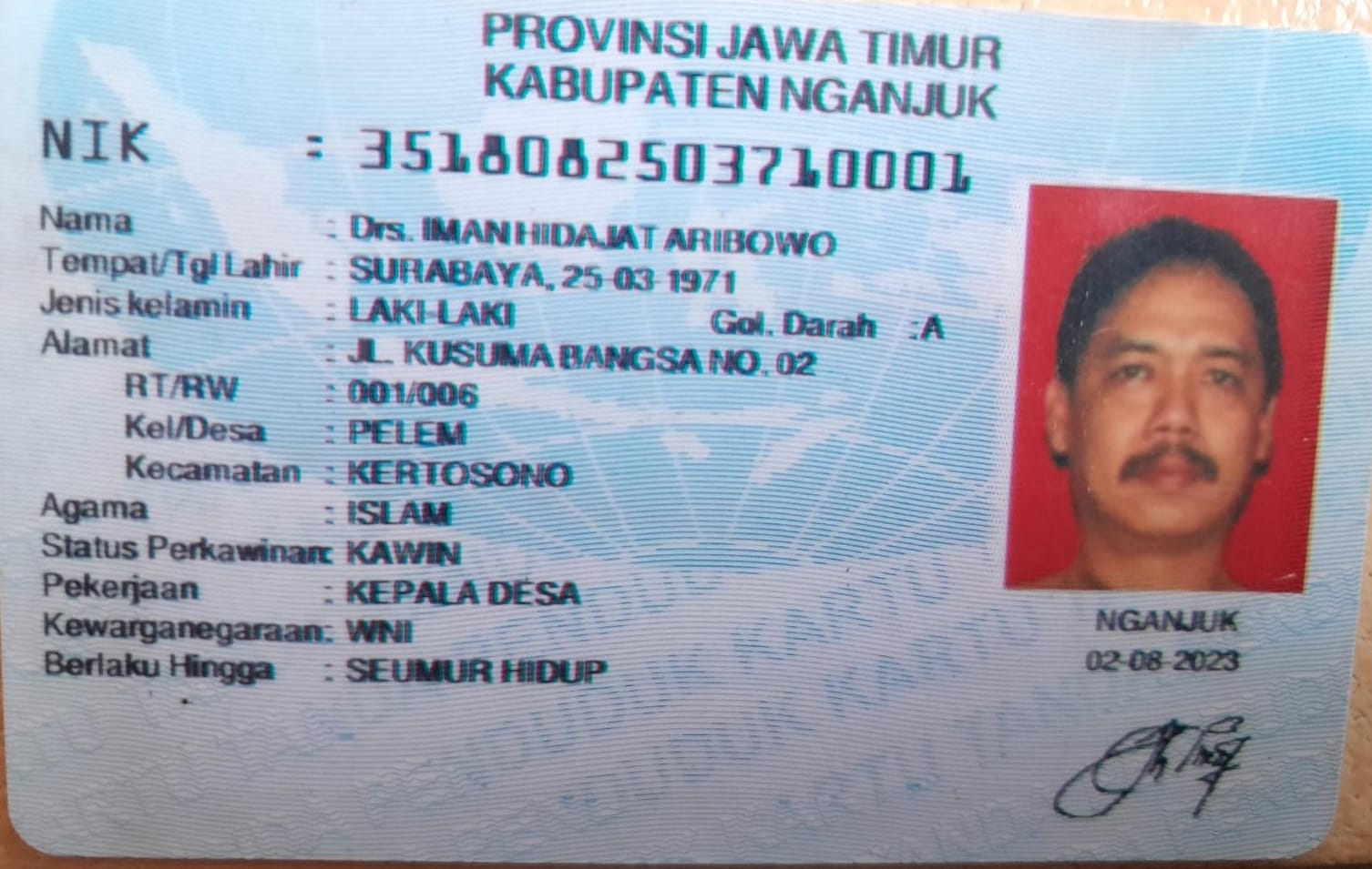 KTP DRS. H. IMAN HIDAJAT ARIBOWO